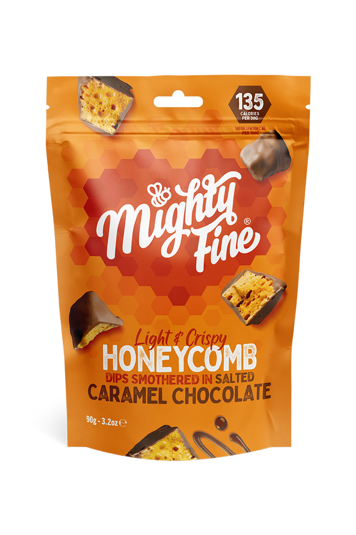 Mighty Fine Salted Caramel Honeycomb Dips