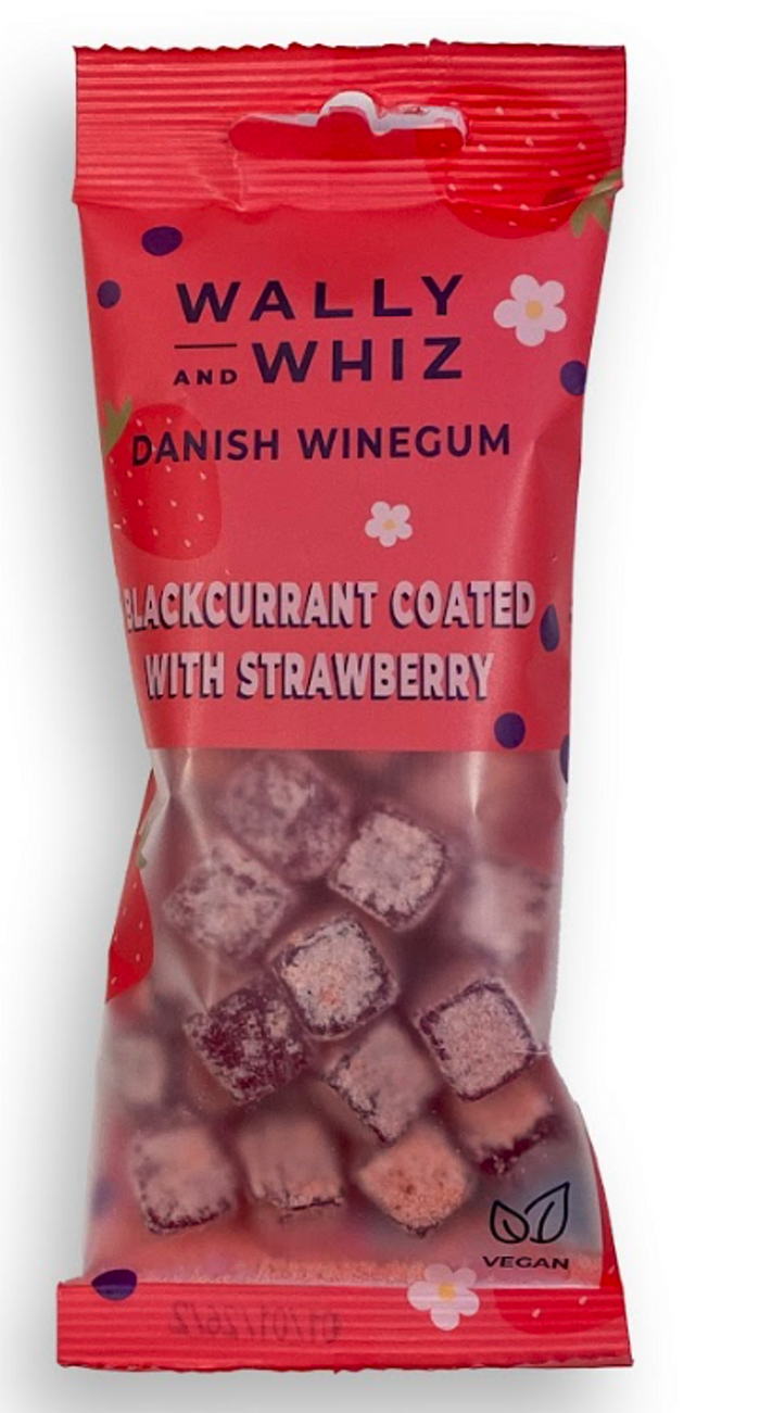 Wally Whiz Winegums Blackcurrant with Strawberry Dust