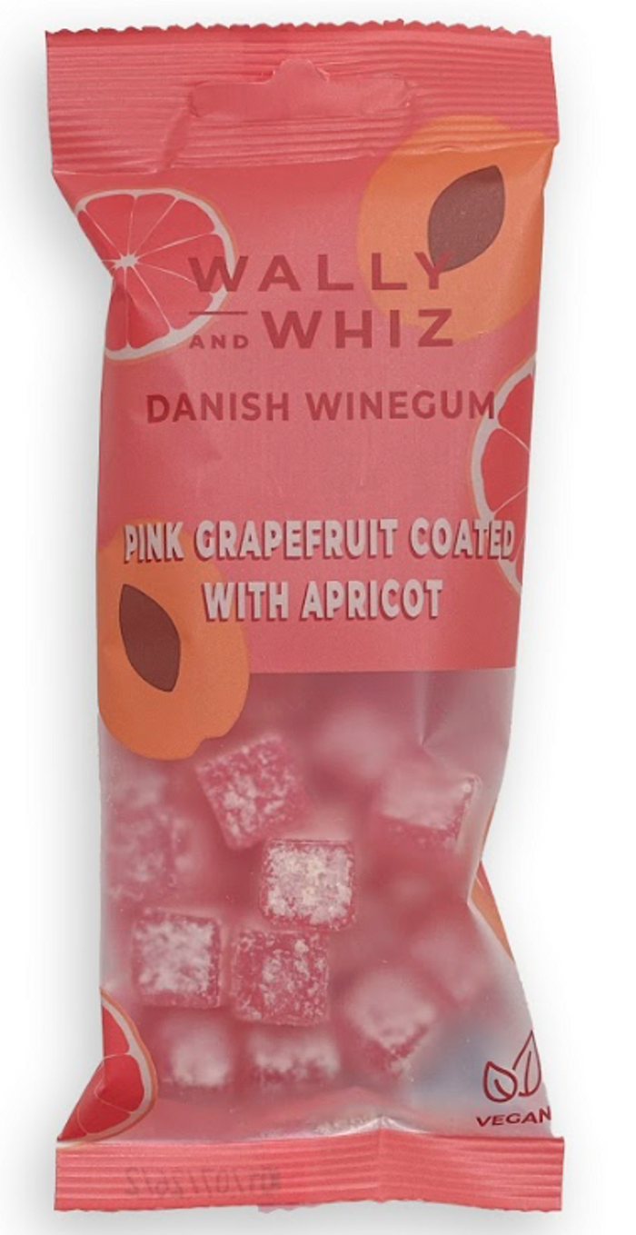 Wally Whiz Winegums Pink Grapefruit with Apricot Dust Pouch