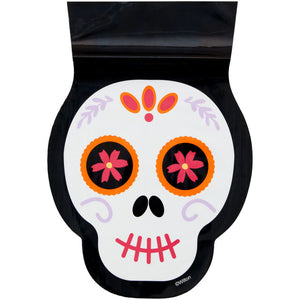 Wilton Skull-Shaped Day of the Dead Treat Bags and Ties, 15-Count