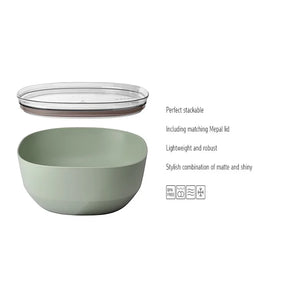 Mepal SILUETA Serving Bowl with Lid 4L, Nordic Black