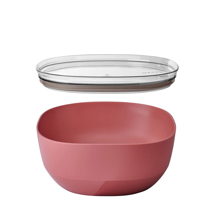 Mepal SILUETA Serving Bowl with Lid 4L, Vivid Mauve