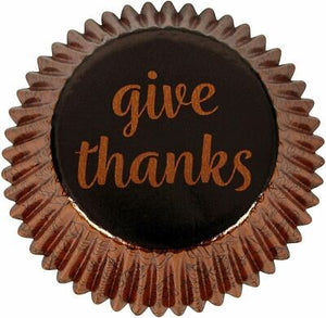 Wilton Foil Baking Cups, "Give Thanks"