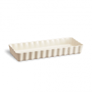 Emile Henry Slim Rectangular Tart Dish, Argile (Clay)