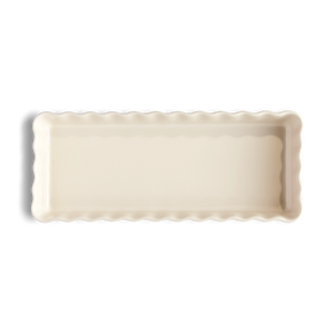 Emile Henry Slim Rectangular Tart Dish, Argile (Clay)