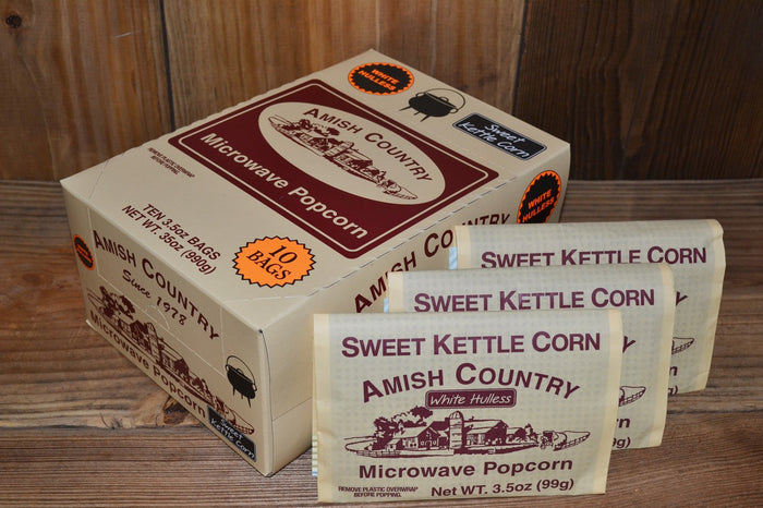 Amish Country Microwave Popcorn Set of 10, Sweet Kettle Corn