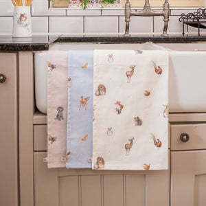 Wrendale Designs Tea Towel, 'Farmyard Friends'