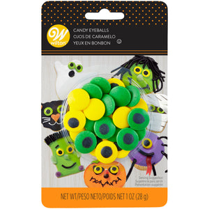 Wilton Candy Eyeball Decorations, Large Green & Yellow Monster