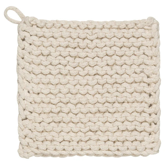 Danica Heirloom Knit Pot Holder, Natural