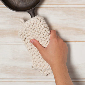 Danica Heirloom Knit Pot Holder, Natural