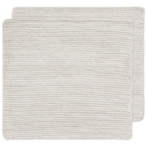 Danica Heirloom Knit Dishcloths Set of 2, Dove Grey