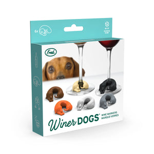FRED Wine Markers Set of 6, Winer Dogs