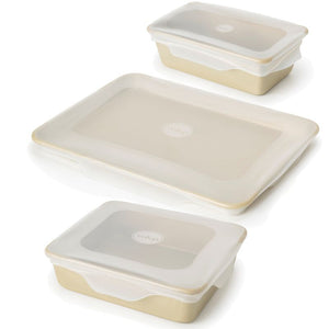 W&P Silicone Square Stretch Lids Set of 3