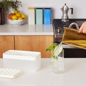 W&P Ice Ball Box & Tray Set, Cream