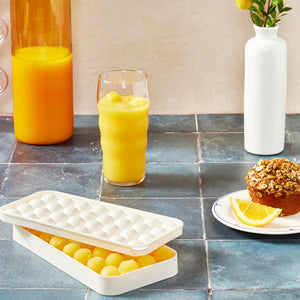 W&P Ice Ball Box & Tray Set, Cream
