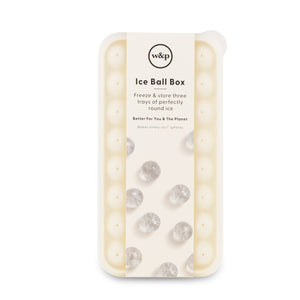 W&P Ice Ball Box & Tray Set, Cream