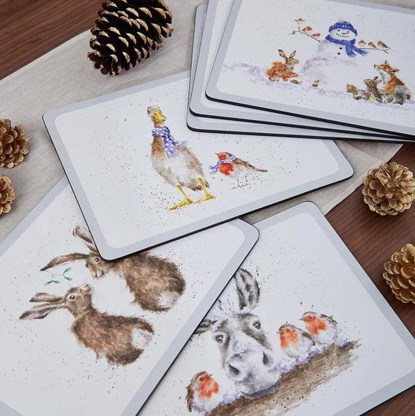 Pimpernel Wrendale Designs Christmas Luncheon Placemats Set of 6