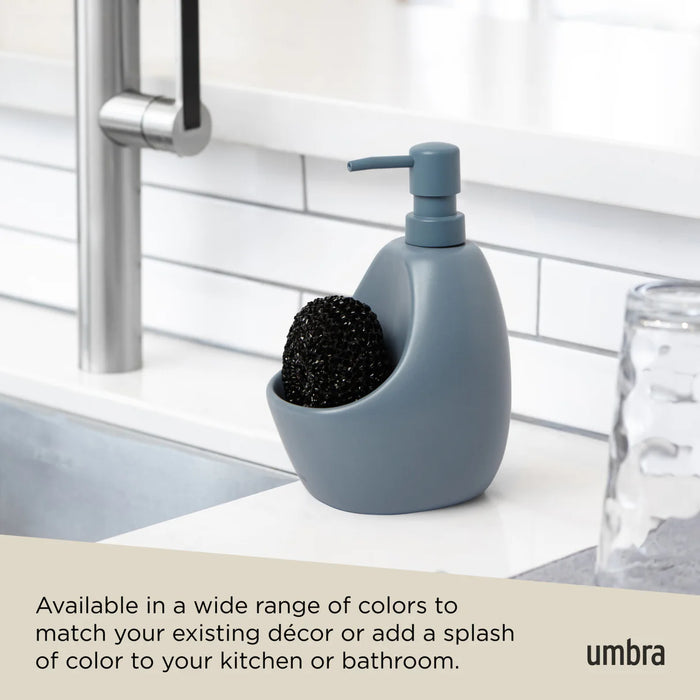 Umbra 'Joey' Soap Dispenser Pump & Scrubby, Slate Blue