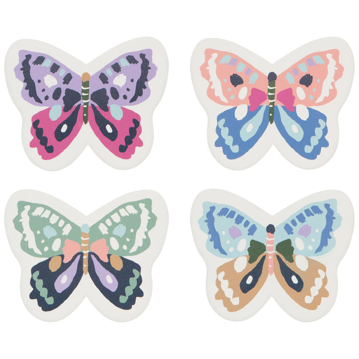 Danica Jubilee Soak Up Coasters Set of 4, Flutter By