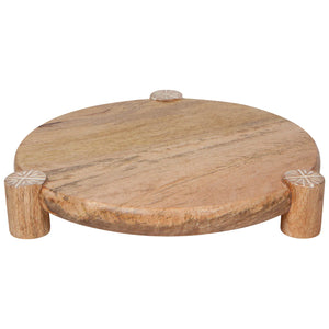 Danica Heirloom Footed Round Tray, Nosh Mango Wood