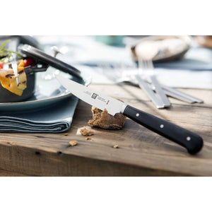 ZWILLING 4pc Steak Knife Set, Black Forged