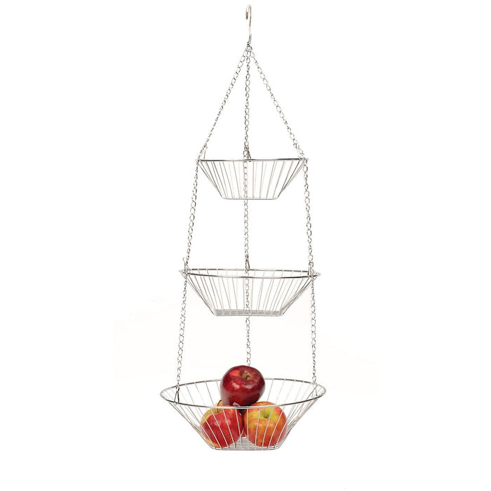 Endurance® Hanging Baskets 3-Tier Gleaming Chromed Wire