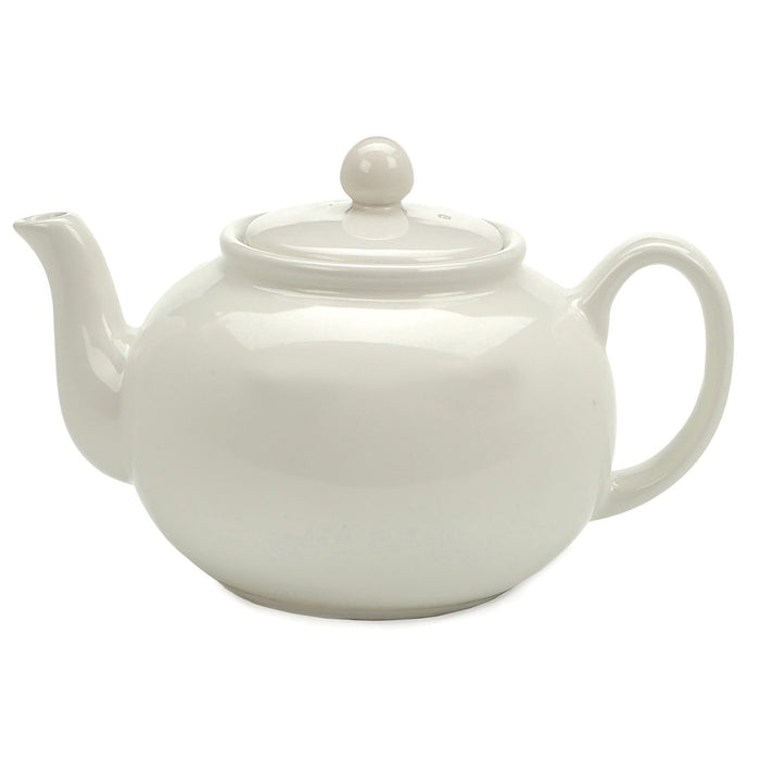 RSVP Stoneware Teapot 42oz, White