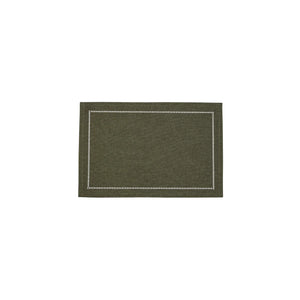 Harman Hemstitch Placemat, Forest Green