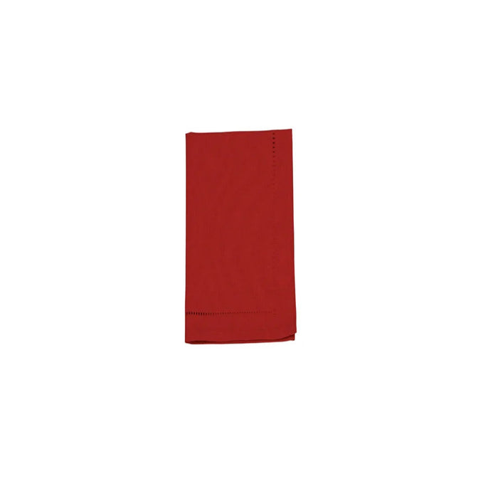 Harman Hemstitch Cloth Napkins Set of 4, Red
