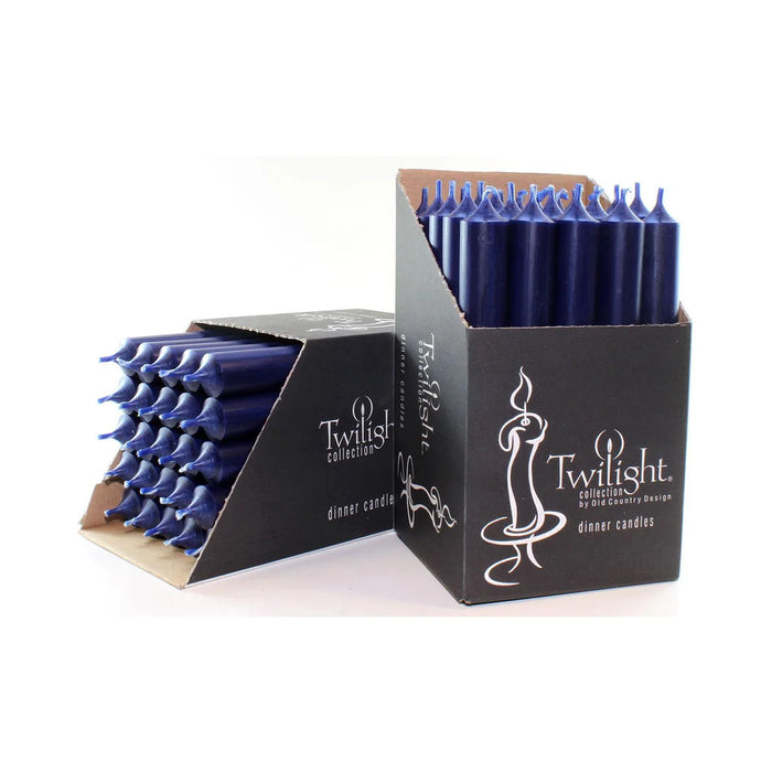 Twilight Collection Tapered Dinner Candle 10 Inch, Navy Blue