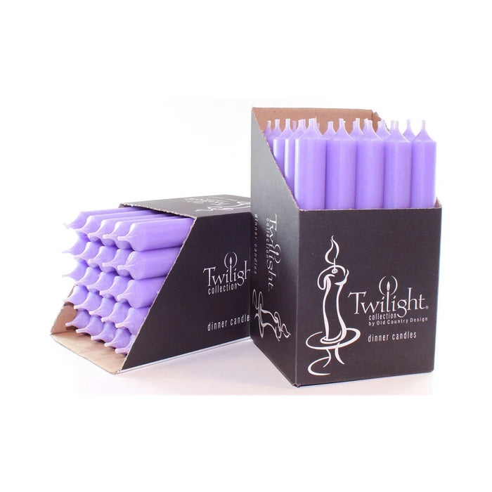 Twilight Collection Tapered Dinner Candle 10 Inch, Lavender