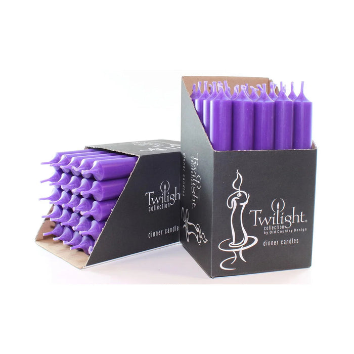 Twilight Collection Tapered Dinner Candle 10 Inch, Violet