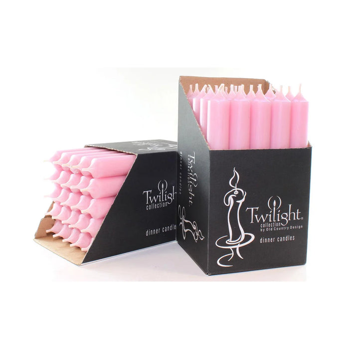 Twilight Collection Tapered Dinner Candle 10 Inch, Pink