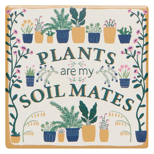 Danica Jubilee Soak Up Coasters Set of 4, Smarty Plants
