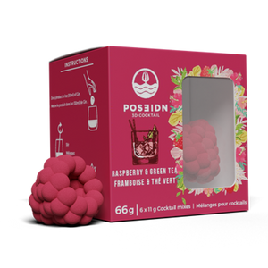 Poseidn Cocktail Bombs Set of 6, Raspberry & Green Tea