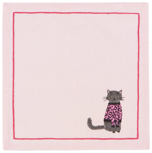 Danica Jubilee Cloth Cocktail Napkins Set of 4, Feline Fine