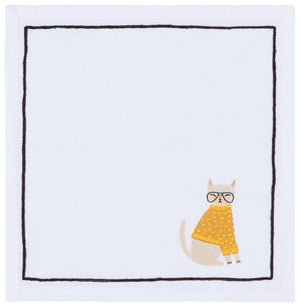 Danica Jubilee Cloth Cocktail Napkins Set of 4, Feline Fine