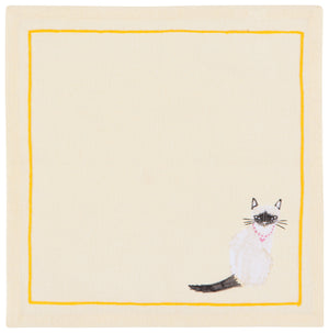 Danica Jubilee Cloth Cocktail Napkins Set of 4, Feline Fine