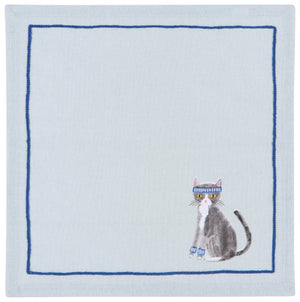 Danica Jubilee Cloth Cocktail Napkins Set of 4, Feline Fine