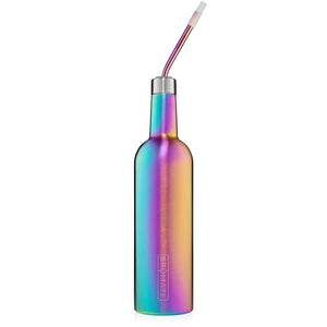 BruMate Infinity Winesulator Straw, Rainbow Titanium