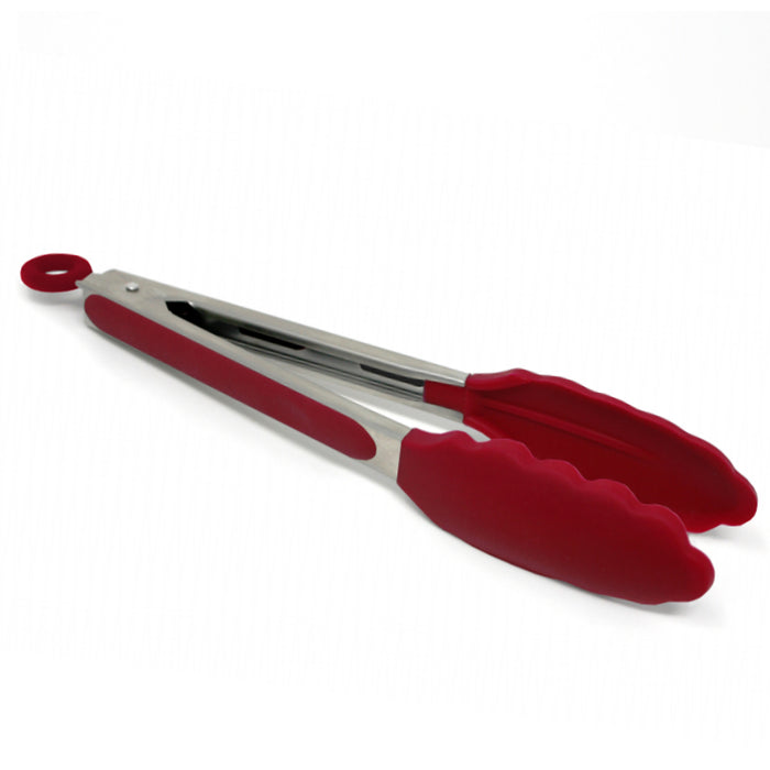 Danesco Silicone Locking Tongs, Red