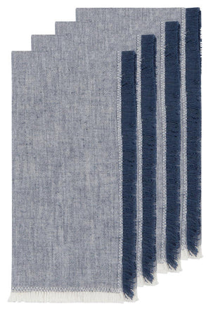 Danica Heirloom Cloth Napkins Set of 4, Chambray Midnight