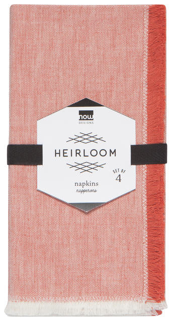 Danica Heirloom Cloth Napkins Set of 4, Chambray Clay