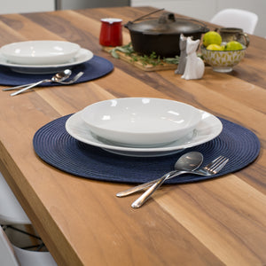 Danica Now Designs Disko Round Placemat, Indigo Blue