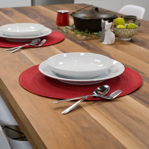 Danica Now Designs Disko Round Placemat, Chili Red