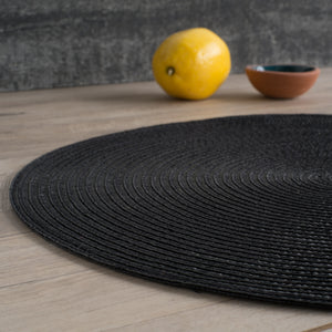 Danica Now Designs Disko Round Placemat, Black