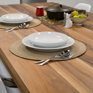 Danica Now Designs Disko Round Placemat, Light Taupe