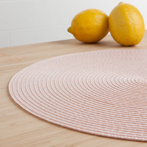 Danica Now Designs Disko Round Placemat, Shell Pink