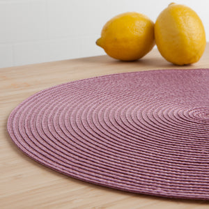 Danica Now Designs Disko Round Placemat, Mauve