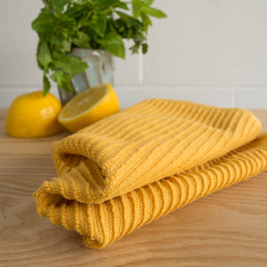 Danica Now Designs Ripple Dishcloth Set of 2, Honey Yellow